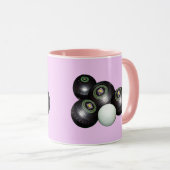 Boules de pelouse roses, Mug de café (Devant droit)