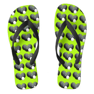 Boules de pelouse vert citron, tongs