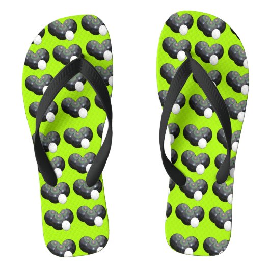 Boules de pelouse vert citron, tongs (Semelle)