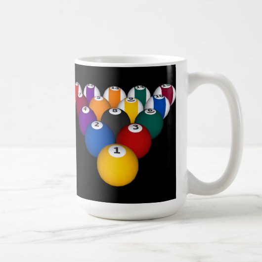 Boules de piscine : Billards : Tasse de café : (Droite)