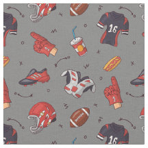 boules de rugby, boules de football tissu motif