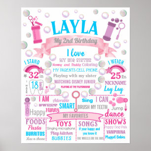 Boules de savon affiche de la fête d'anniversaire