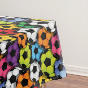 Boules de soccer colorées Design Nappe