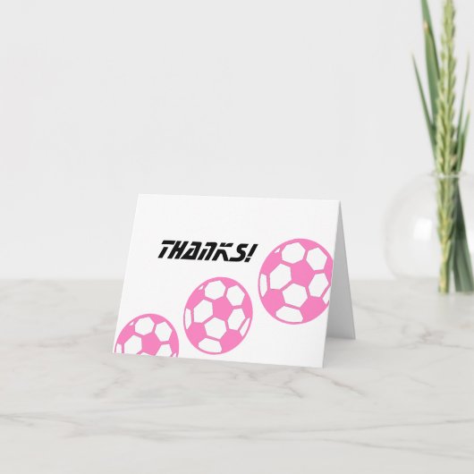 Boules de soccer roses - Merci (Devant)