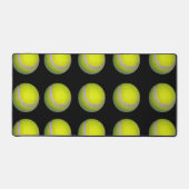 Boules De Tennis Jaunes Sur Noir, Mat De Bureau (Recto)