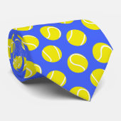 Boules de tennis raquette sport cravate jaune et b (Roulé)