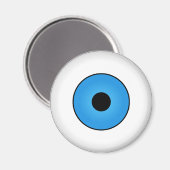 Boules d'yeux folles Halloween Frigo Magnet Blue (Recto/Verso)