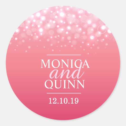 Boules pétillantes de champagne rose autocollant m (Devant)