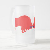 Boules rouges Gelées 16 oz de verre givré Mug (Devant gauche)