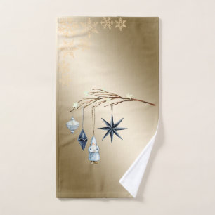 Boules, Santa Claus, Arbre Branche Flammes de neig