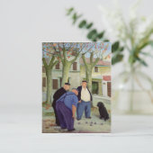 Boules-spelers Briefkaart (Staand voorkant)