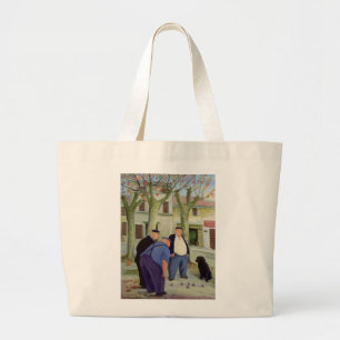 Boules-spelers Grote Tote Bag
