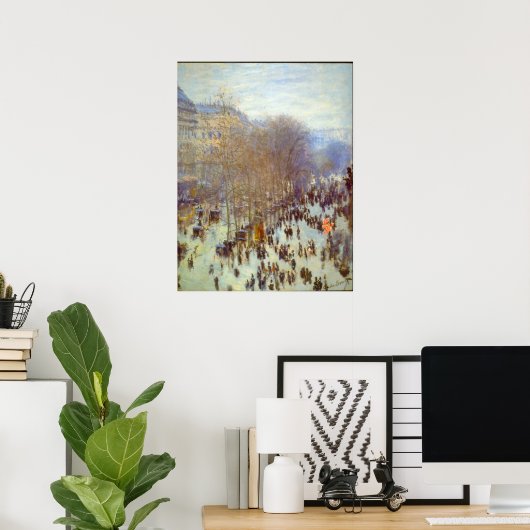 Boulevard Capucines van Claude Monet Poster (Thuiskantoor)