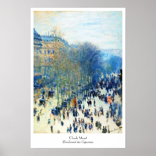 Boulevard des Capucines Claude Monet fine art Poster (Voorkant)