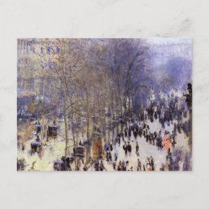 Boulevard des Capucines van Claude Monet, Fine Art Briefkaart