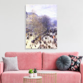 Boulevard des Capucines van Claude Monet, Fine Art Canvas Afdruk (Insitu (Woonkamer))