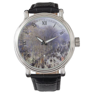 Boulevard des Capucines van Claude Monet, Fine Art Horloge