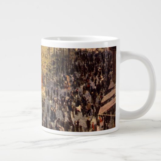 Boulevard des Capucines van Claude Monet, Fine Art Jumbo Mok (Rechts)