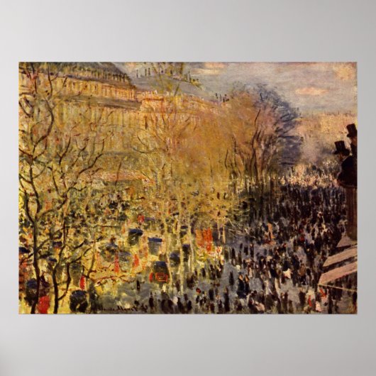 Boulevard des Capucines van Claude Monet, Fine Art Poster (Voorkant)