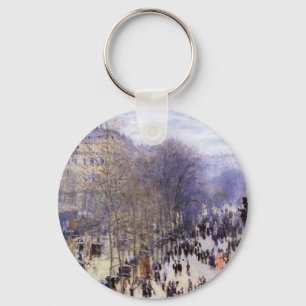 Boulevard des Capucines van Claude Monet, Fine Art Sleutelhanger