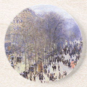 Boulevard des Capucines van Claude Monet, Fine Art Zandsteen Onderzetter
