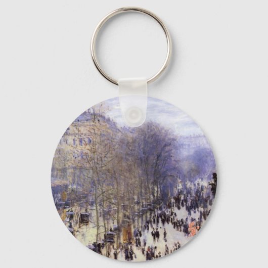 Boulevard des Capucines van Claude Monet, Schone K Sleutelhanger (Voorkant)