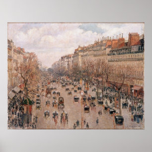 Boulevard Monmartre in Parijs door Camille Pissarr Poster