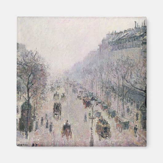 Boulevard Montmartre, 1897 (olie op doek) Magneet (Voorkant)