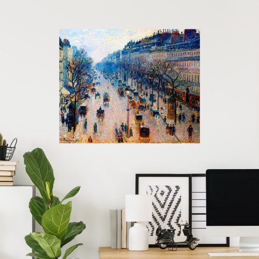 Boulevard Montmartre Camille Pissarro 1897 Poster (Thuiskantoor)