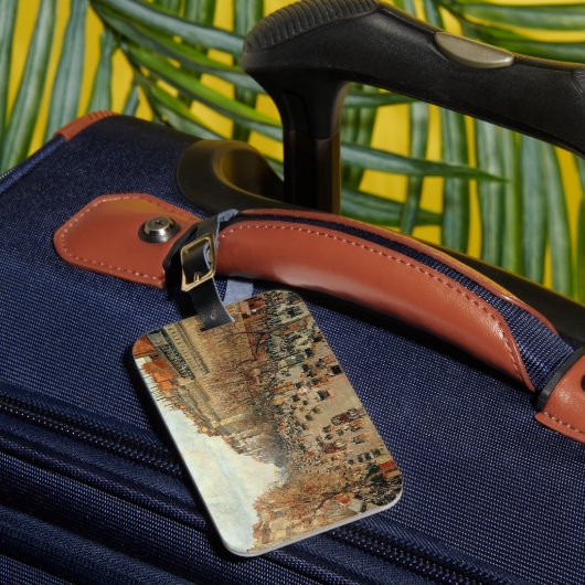 Boulevard Montmartre-Eremitage Camille Pissarro Bagagelabel (Voorkant Insitu 1)