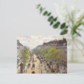 Boulevard Montmartre, Lente van Camille Pissarro Briefkaart (Staand voorkant)