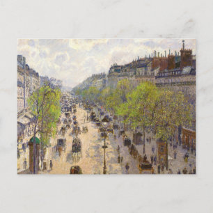 Boulevard Montmartre, Lente van Camille Pissarro Briefkaart