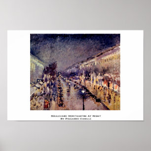 Boulevard Montmartre ' s nachts door pissarro Cami Poster