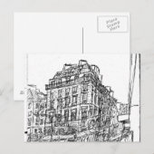 Boulevard Paris architectuur bohême rue existe en Briefkaart (Voorkant / Achterkant)
