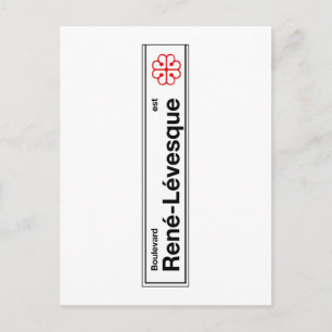 Boulevard Rene-Levesque, Montreal Street Sign Briefkaart