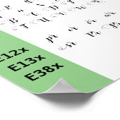 Boulevard Script Lettertype Glyphs Contactblad Poster (Hoek)