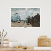 Boulevarde Montmartre in Night ~ Camille Pissarro Poster (Keuken)