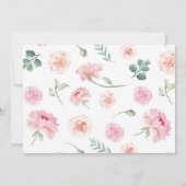 Boulon Floral Bunny Anniversaire Carte de remercie (Dos)