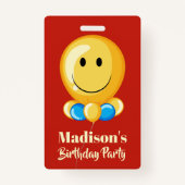 Boulon personnalisé texte et badge de partie coule (Devant)