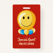 Boulon personnalisé texte et badge de partie coule (Dos)