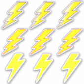 Boulons de foudre jaune - Stickers scolaires (Devant)
