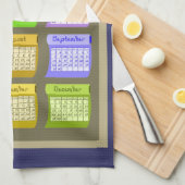 Boulons de Tissu torchon de cuisine 2024 calendrie (Quart Plié)