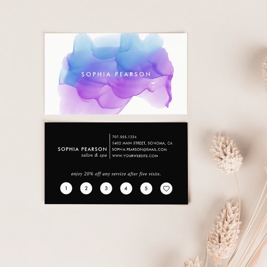 Boulot d'aquarelle Indigo | Carte de fidélité