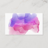 Boulot d'aquarelle Magenta | Carte de recommandati (Devant)