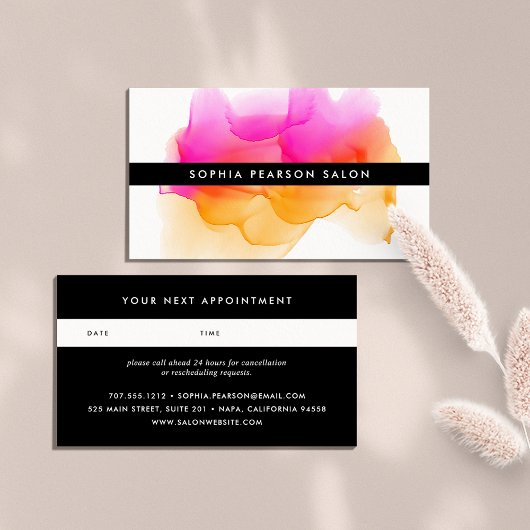 Boulot d'aquarelle moderne | Carte de rendez-vous