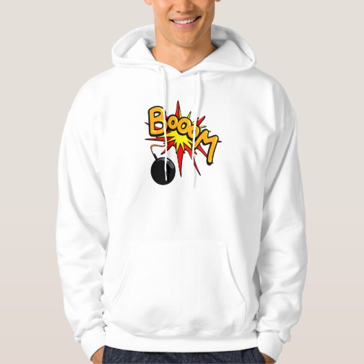 Boum ! Sweat - shirt à capuche, drôle d'illustrati (Devant)