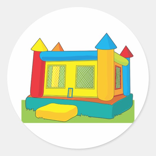 Bounce Castle Ronde Sticker (Voorkant)