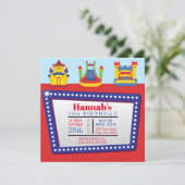 BOUNCE HOUSE ANNIVERSAIRE FÊTE INFLABLE Invitation (Debout devant)