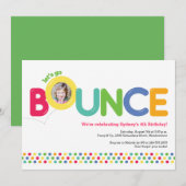 Bounce House Anniversaire Invitation Carte photo M (Devant / Derrière)