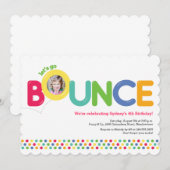 Bounce House Anniversaire Invitation Carte photo M (Devant / Derrière)
